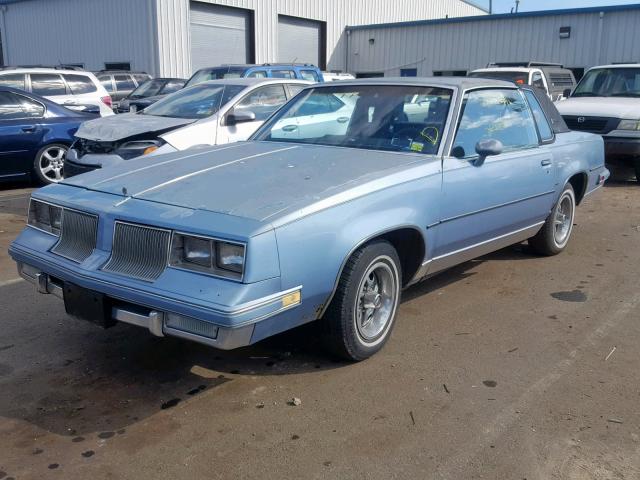 1G3GM47Y9GP388997 - 1986 OLDSMOBILE CUTLASS SU BLUE photo 2