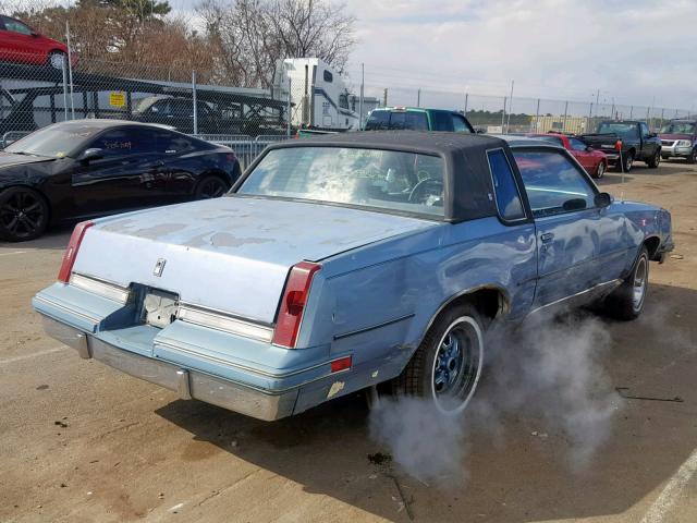 1G3GM47Y9GP388997 - 1986 OLDSMOBILE CUTLASS SU BLUE photo 4