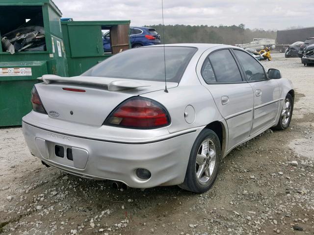 1G2NW52E41C226203 - 2001 PONTIAC GRAND AM G SILVER photo 4