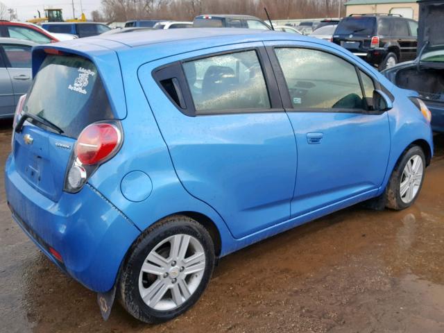 KL8CA6S93EC553121 - 2014 CHEVROLET SPARK LS BLUE photo 4