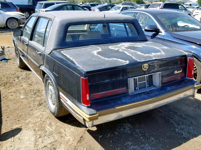 1G6CB5186H4269328 - 1987 CADILLAC FLEETWOOD BLACK photo 3