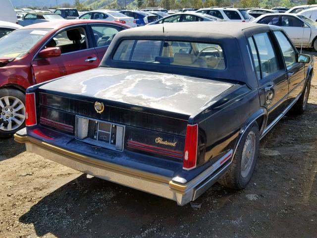 1G6CB5186H4269328 - 1987 CADILLAC FLEETWOOD BLACK photo 4