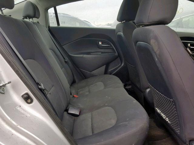 KNADM4A39D6121373 - 2013 KIA RIO LX SILVER photo 6