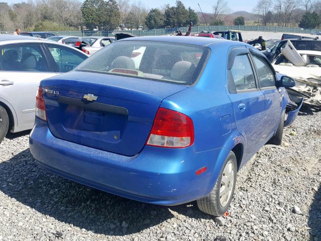 KL1TD52685B381633 - 2005 CHEVROLET AVEO BASE ლურჯი ფოტო 4