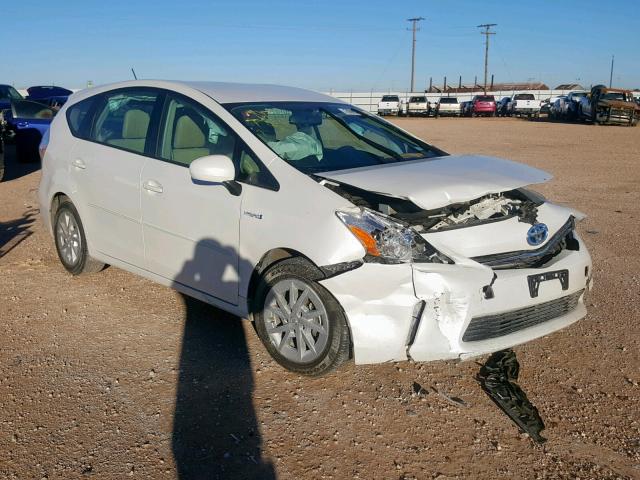 JTDZN3EU9EJ003955 - 2014 TOYOTA PRIUS V WHITE photo 1