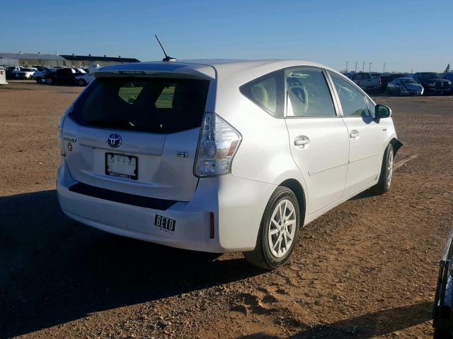 JTDZN3EU9EJ003955 - 2014 TOYOTA PRIUS V WHITE photo 4