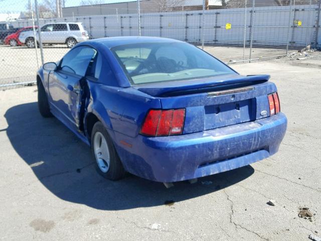 1FAFP40433F417376 - 2003 FORD MUSTANG BLUE photo 3