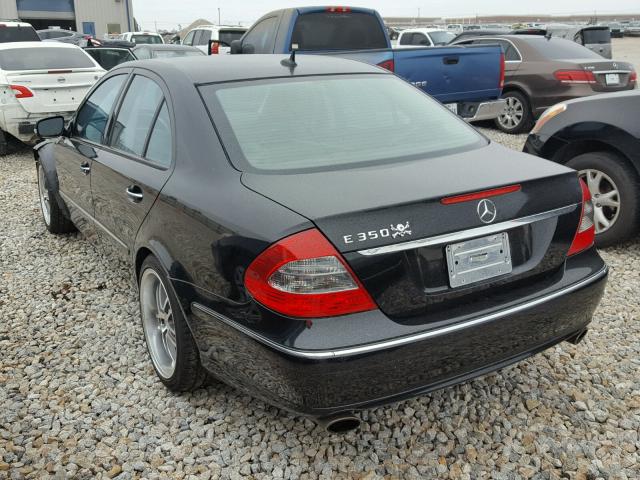 WDBUF56X08B216978 - 2008 MERCEDES-BENZ E 350 BLACK photo 3