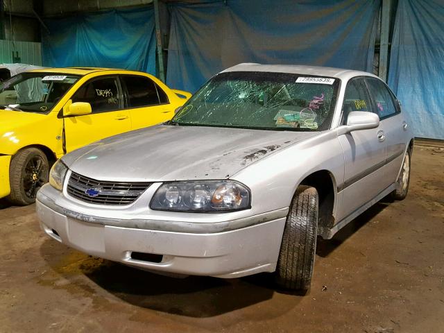 2G1WF52E649449234 - 2004 CHEVROLET IMPALA SILVER photo 2