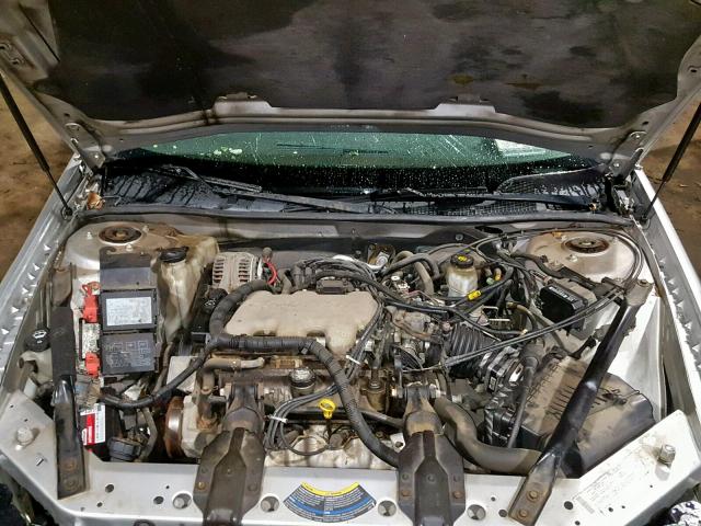 2G1WF52E649449234 - 2004 CHEVROLET IMPALA SILVER photo 7