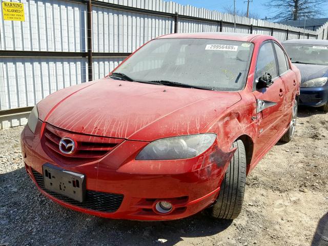 JM1BK323761424502 - 2006 MAZDA 3 S RED photo 2