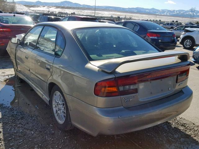 4S3BE656427207818 - 2002 SUBARU LEGACY GT GOLD photo 3