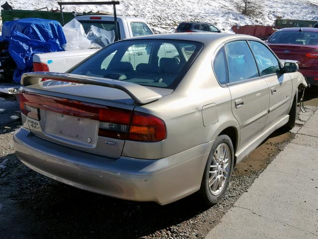 4S3BE656427207818 - 2002 SUBARU LEGACY GT GOLD photo 4