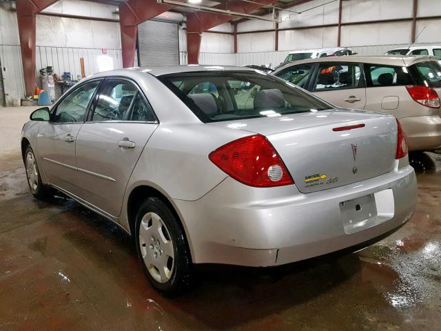 1G2ZF58B374211998 - 2007 PONTIAC G6 VALUE L SILVER photo 3