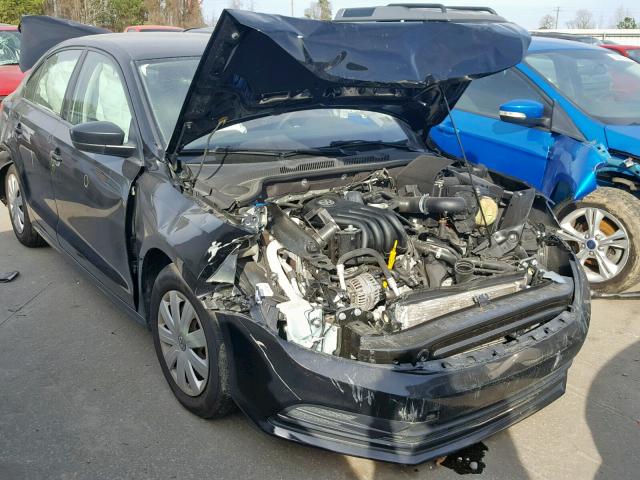 3VW2K7AJ0FM347365 - 2015 VOLKSWAGEN JETTA BASE BLACK photo 1