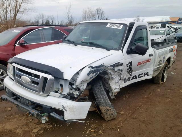 1FTYR10D07PA07341 - 2007 FORD RANGER WHITE photo 2