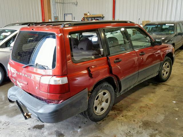 JF1SF63592H728055 - 2002 SUBARU FORESTER L RED photo 4