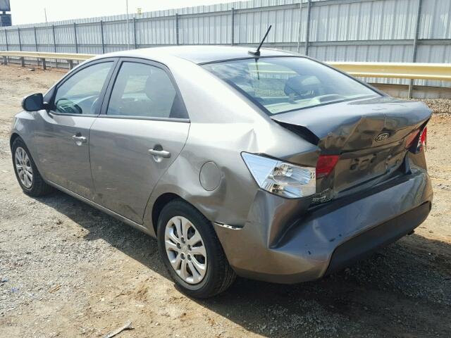 KNAFU4A23B5398863 - 2011 KIA FORTE EX GRAY photo 3