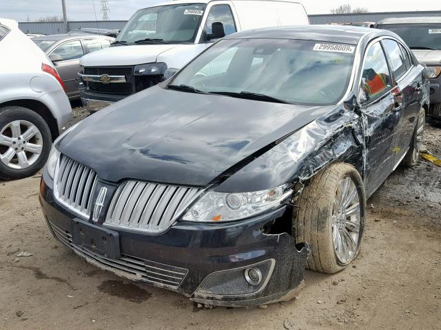 1LNHL9ER0AG613312 - 2010 LINCOLN MKS BLACK photo 2