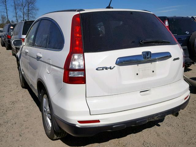 5J6RE4H74AL076218 - 2010 HONDA CR-V EXL WHITE photo 3