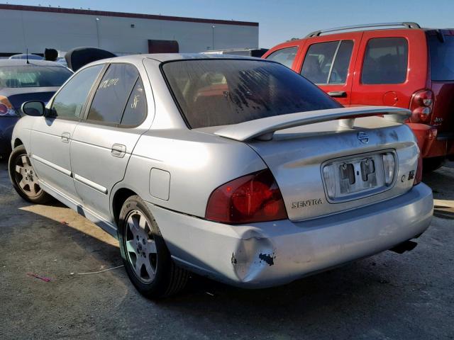 3N1AB51D44L731300 - 2004 NISSAN SENTRA SE- SILVER photo 3