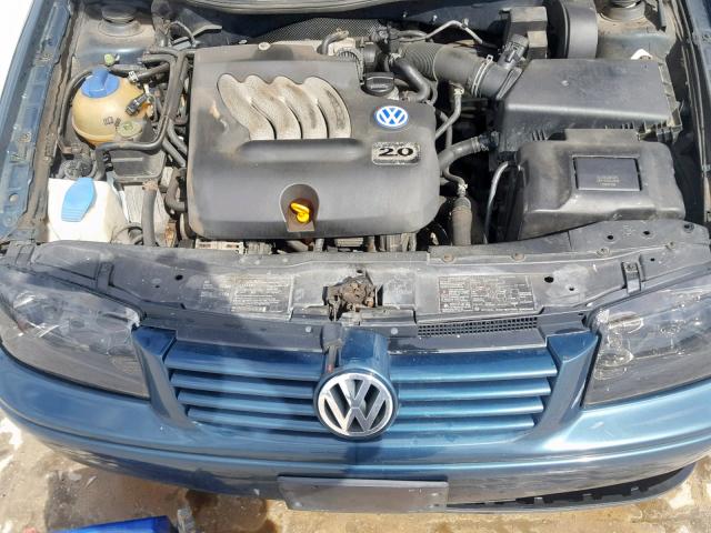 3VWSK69M21M214222 - 2001 VOLKSWAGEN JETTA GLS GREEN photo 7