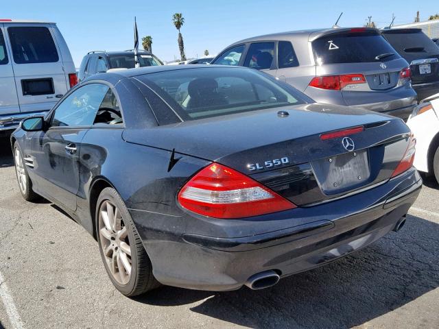 WDBSK71F38F135768 - 2008 MERCEDES-BENZ SL 550 BLACK photo 3