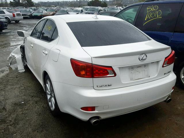 JTHBF5C27A2095744 - 2010 LEXUS IS 250 WHITE photo 3