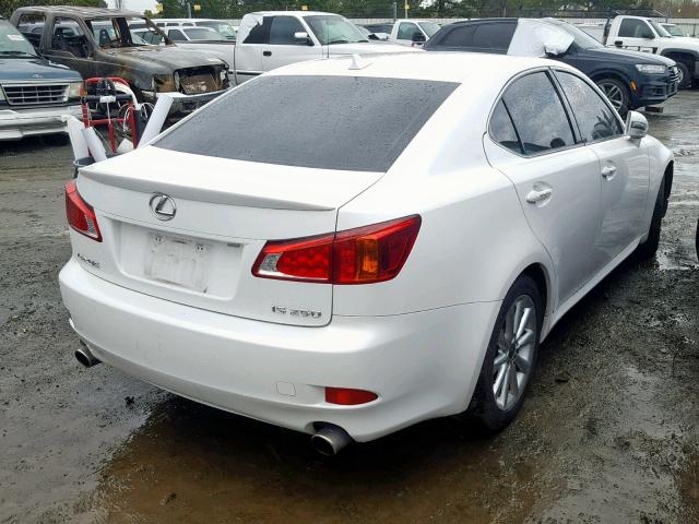 JTHBF5C27A2095744 - 2010 LEXUS IS 250 WHITE photo 4