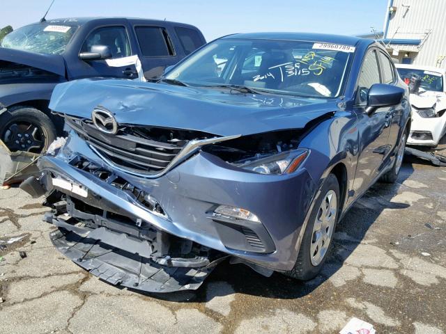 JM1BM1V74E1131183 - 2014 MAZDA 3 TOURING BLUE photo 2