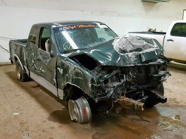 2FTRX18W71CA83597 - 2001 FORD F150 GREEN photo 1