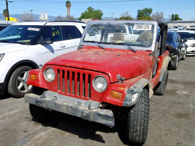 1J4FY29P6XP413065 - 1999 JEEP WRANGLER / RED photo 2