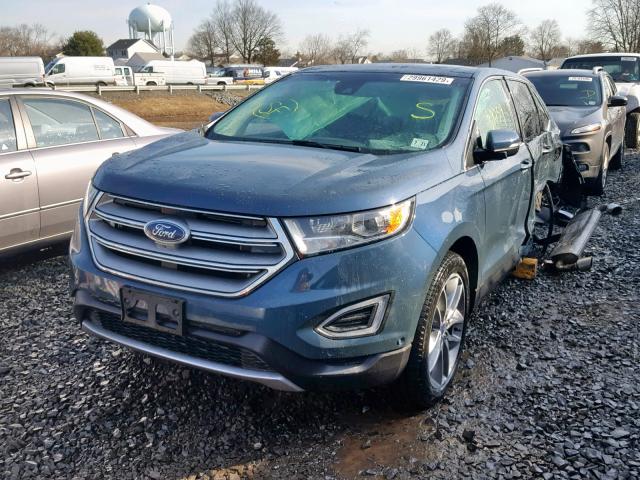 2FMPK4K92GBB91257 - 2016 FORD EDGE TITAN TURQUOISE photo 2