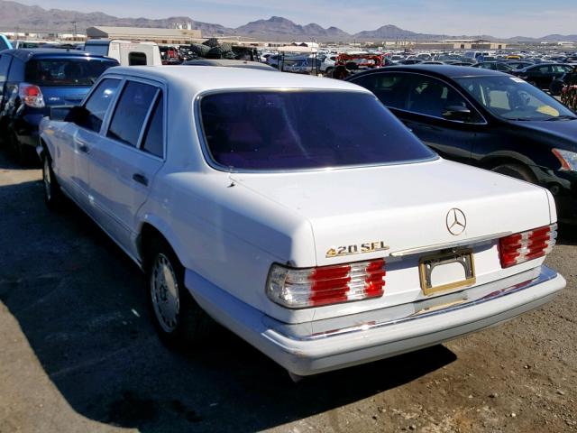 WDBCA35E0KA494002 - 1989 MERCEDES-BENZ 420 SEL WHITE photo 3