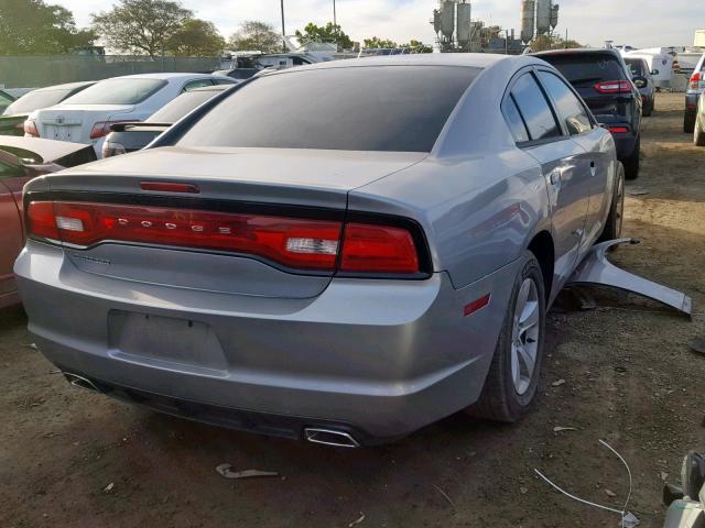2C3CDXBG2EH174633 - 2014 DODGE CHARGER SE SILVER photo 4
