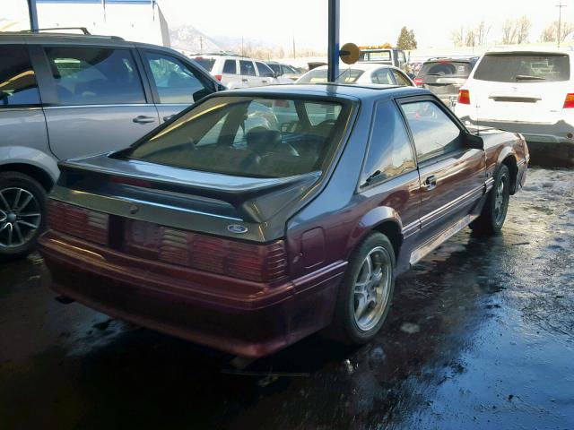 1FABP42E5KF191876 - 1989 FORD MUSTANG GT RED photo 4