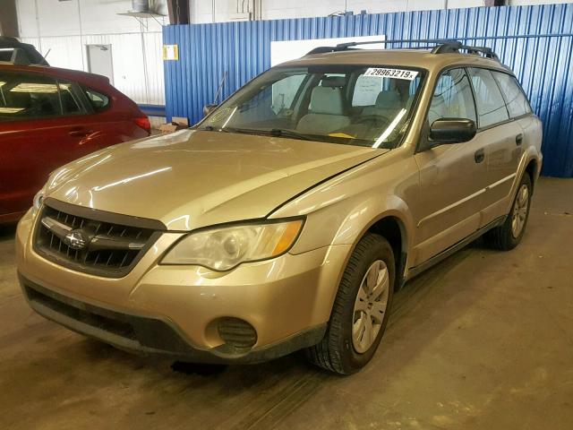 4S4BP60C887301177 - 2008 SUBARU OUTBACK GOLD photo 2