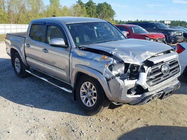 5TFAZ5CN0JX056396 - 2018 TOYOTA TACOMA DOU SILVER photo 1