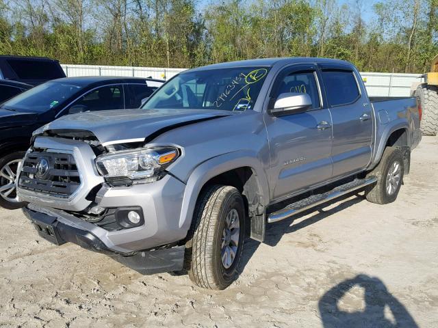 5TFAZ5CN0JX056396 - 2018 TOYOTA TACOMA DOU SILVER photo 2
