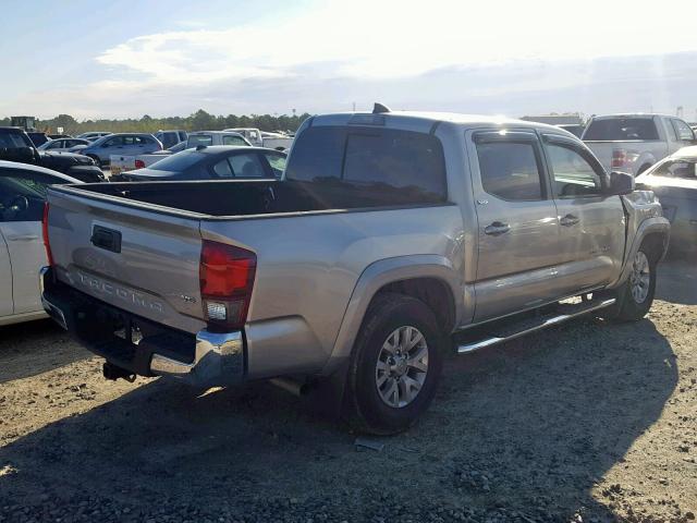 5TFAZ5CN0JX056396 - 2018 TOYOTA TACOMA DOU SILVER photo 4