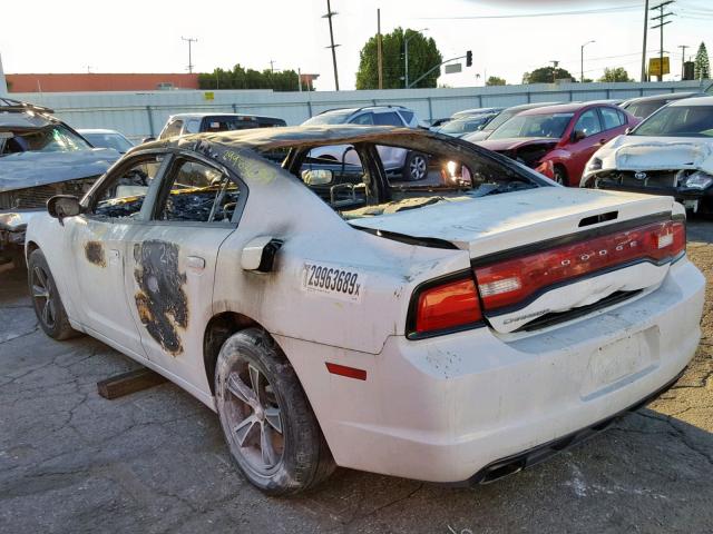 2C3CDXHG9DH512454 - 2013 DODGE CHARGER SX WHITE photo 3