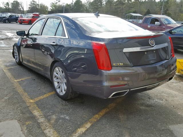 1G6AR5S31E0122522 - 2014 CADILLAC CTS LUXURY GRAY photo 3