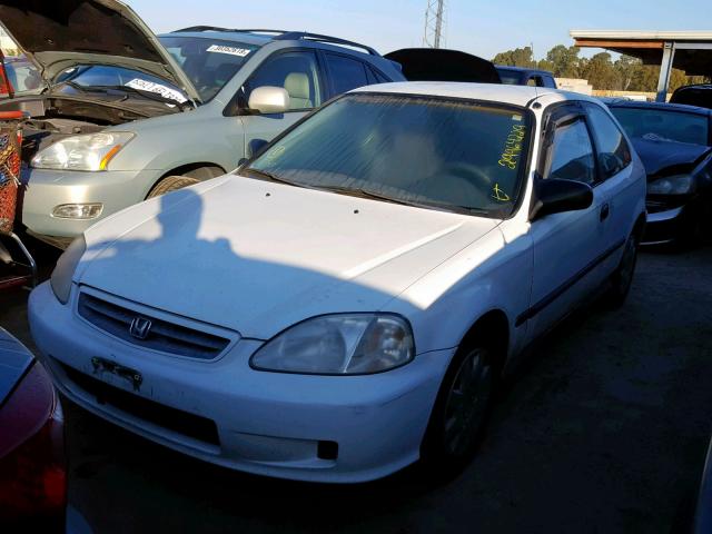 2HGEJ6444YH109847 - 2000 HONDA CIVIC DX WHITE photo 2