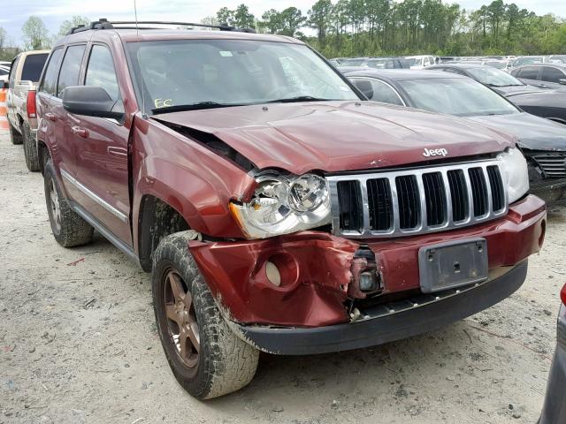 1J8HS58P37C506872 - 2007 JEEP GRAND CHER RED photo 1