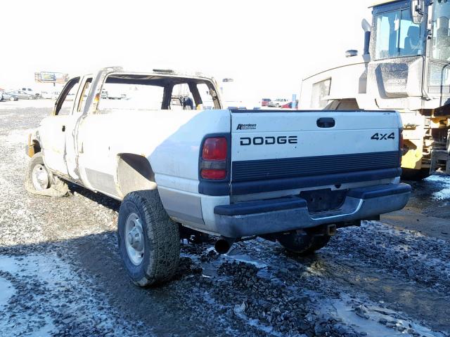 3B7KF23641G734379 - 2001 DODGE RAM 2500 WHITE photo 3