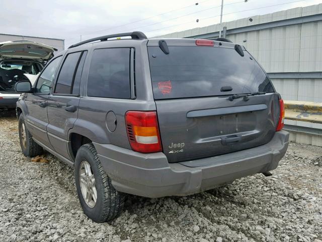 1J4GW48S92C143051 - 2002 JEEP GRAND CHER GRAY photo 3