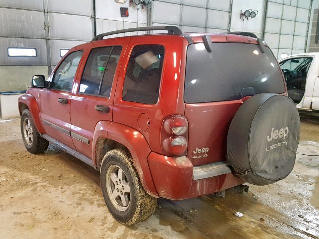 1J4GL38KX5W649705 - 2005 JEEP LIBERTY RE RED photo 3