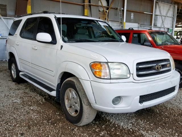 5TDZT38A12S113615 - 2002 TOYOTA SEQUOIA LI WHITE photo 1