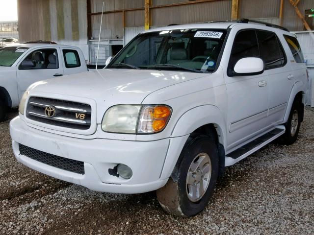 5TDZT38A12S113615 - 2002 TOYOTA SEQUOIA LI WHITE photo 2