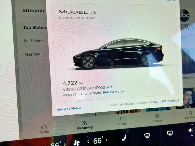 5YJ3E1EA2JF052349 - 2018 TESLA MODEL 3 BLACK photo 8